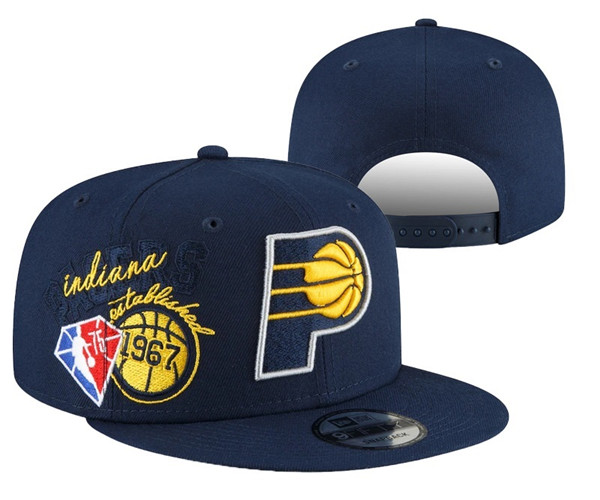 Indiana Pacers Stitched Snapback 75th Anniversary Hats 004
